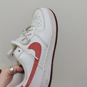 Nike Women's White and Red Sneakers